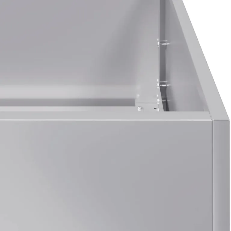vidaXL Pflanzkübel 280x80x40 cm Verzinkter Stahl, Pflanzschale, Garten-Garten-Pflanzkübel, Outdoor-Pflanzgefäß, Hochbeet, Pflanzgefäß, Blumenkasten – Bild 7