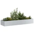 vidaXL Pflanzkübel 280x80x40 cm Verzinkter Stahl, Pflanzschale, Garten-Garten-Pflanzkübel, Outdoor-Pflanzgefäß, Hochbeet, Pflanzgefäß, Blumenkasten - Thumbnail 4