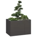vidaXL Pflanzkübel Schwarz 120x80x80 cm Stahl, Pflanzschale, Garten-Garten-Pflanzkübel, Outdoor-Pflanzgefäß, Hochbeet, Pflanzgefäß, Blumenkasten - Thumbnail 4