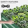 YITAHOME 2er-Set Hochbeet Metall 240x120x58cm, Hochbeete-Kit aus Verdicktem Zink-Aluminium-Magnesium-Edelstahl-Metall Hochbeete für Garten mit Stützstange & Handschuhe für Gemüse, Blumen (Grün) – Bild 2