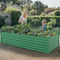 YITAHOME 2er-Set Hochbeet Metall 240x120x58cm, Hochbeete-Kit aus Verdicktem Zink-Aluminium-Magnesium-Edelstahl-Metall Hochbeete für Garten mit Stützstange & Handschuhe für Gemüse, Blumen (Grün) - Thumbnail 4