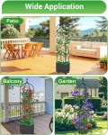 Rankhilfe Obelisk mit Blumenkasten auf Rollen,175cm Tomaten Pflanzkasten mit Spalier Selbstbewässernde Tomaten-Pflanzkästen für Kletterpflanzen, Tomatenkäfig für Patio Gewächshaus Gartenarbeit - Thumbnail 7