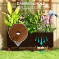 Outsunny Pflanzgefäße aus Holz mit Rankgitter für Rankenklettern Hochbeete für Garten Terrasse Outdoor Pflanzkasten für Gemüse Blumen Kräuter Distressed Brown - Thumbnail 4