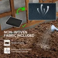 Outsunny Pflanzgefäße aus Holz mit Rankgitter für Rankenklettern Hochbeete für Garten Terrasse Outdoor Pflanzkasten für Gemüse Blumen Kräuter Distressed Brown - Thumbnail 5
