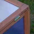 Outsunny Frühbeet Holz, Mini Gewächshaus 100 x 65 x 40 cm, Treibhaus mit Abdeckung, UV Schutz, lichtdurchlässig Frühbeetkasten, Winterfest Hochbeet für Garten, Braun - Thumbnail 6
