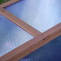 Outsunny Frühbeet Holz, Mini Gewächshaus 100 x 65 x 40 cm, Treibhaus mit Abdeckung, UV Schutz, lichtdurchlässig Frühbeetkasten, Winterfest Hochbeet für Garten, Braun - Thumbnail 8