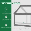 Outsunny Frühbeet aus Holz, Mini Gewächshaus 90 x 52 x 49,5 cm, Treibhaus mit Abdeckung, lichtdurchlässig Frühbeetkasten, Winterfest Hochbeet für Garten, Balkon, Grau - Thumbnail 3
