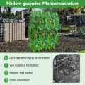COSTWAY Gurke Rankgitter 180cm hoch, einstellbare Breite, Rankhilfe mit Ranknetz, Garten Gurkengitter Metall, Pflanzenspalier für Kletterpflanzen, Gitterspalier für Gurken Tomaten Efeu, inkl. Zubehör - Thumbnail 8
