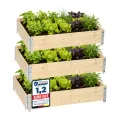 Garronda Holzaufsatzrahmen mit Print - Hochbeete für Pflanzen Blumen Kräuter Obst und Gemüse Aufbewahrungskiste aus Holz mit dekorativem Druck GD-0075 (120x80x20 cm, Pflanzenblätter 1St) - Thumbnail 10
