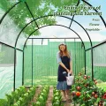 Outsunny 3 x 2 x 2 m Folientunnel Gewächshaus mit Türen und Netzfenstern, begehbares Wachstumshauszelt mit UV-beständiger PE-Abdeckung und Stahlrahmen, Grün - Thumbnail 8