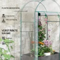 Outsunny Mini-Gewächshaus Gartengewächshaus Balkongewächshaus mit Pflanzsack und verstärkter Kunststoffhülle, Wintergewächshaus mit Rolltür, für Gemüse, Blumen, 89 x 50 x 152 cm, transparent - Thumbnail 3