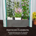 Outsunny Mini-Gewächshaus Gartengewächshaus Balkongewächshaus mit Pflanzsack und verstärkter Kunststoffhülle, Wintergewächshaus mit Rolltür, für Gemüse, Blumen, 89 x 50 x 152 cm, transparent - Thumbnail 4