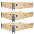 Schroth Home Hochbeet 120x80x20cm rechteckig 3 Stück - optional mit Rankhilfe- Palettenrahmen aus Holz - Hochbeet für Garten - faltbar - steckbar & stapelbar - Thumbnail 2