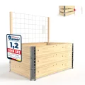 Schroth Home Hochbeet 120x80x20cm rechteckig 3 Stück - optional mit Rankhilfe- Palettenrahmen aus Holz - Hochbeet für Garten - faltbar - steckbar & stapelbar - Thumbnail 7