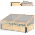 Schroth Home Hochbeet 120x80x20cm rechteckig 3 Stück - optional mit Rankhilfe- Palettenrahmen aus Holz - Hochbeet für Garten - faltbar - steckbar & stapelbar - Thumbnail 8