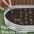 2 Stück Hochbeet Metall 240×120×29 cm Pflanzbeet Gartenbeet aus Verzinktem Stahl Pflanzkasten für Gemüse, Blumen, Kräuter, Oval, 240×120×29 cm (8x4x1 FT) 2Pcs Raised Bed - Thumbnail 2