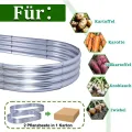 2 Stück Hochbeet Metall 240×120×29 cm Pflanzbeet Gartenbeet aus Verzinktem Stahl Pflanzkasten für Gemüse, Blumen, Kräuter, Oval, 240×120×29 cm (8x4x1 FT) 2Pcs Raised Bed - Thumbnail 6