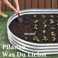 2 Stück Hochbeet Metall 240×120×29 cm Pflanzbeet Gartenbeet aus Verzinktem Stahl Pflanzkasten für Gemüse, Blumen, Kräuter, Oval, 240×120×29 cm (8x4x1 FT) 2Pcs Raised Bed - Thumbnail 9