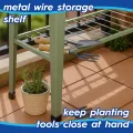 Harbour Housewares Erhöht Erhöhtes Gartenbeet mit Beinen & Lagerregal - Elfenbein - 1x Metall Erzogen Bett Verzinktes Stahl Pflanzer Kasten für den Anbau Im Freien Pflanzen, Gemüse, Blumen und Kräuter - Thumbnail 3