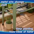 Harbour Housewares Erhöht Erhöhtes Gartenbeet mit Beinen & Lagerregal - Elfenbein - 1x Metall Erzogen Bett Verzinktes Stahl Pflanzer Kasten für den Anbau Im Freien Pflanzen, Gemüse, Blumen und Kräuter - Thumbnail 10