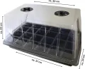 Zimmergewächshaus zur Pflanzenanzucht, Größe ca. 37x 24x 20 cm Hochwertiger Kunststoff mit transparentem Deckel Perfekt für Hobbygärtner Pflanzen Anzuchtkasten mit hoher Wachstumsfreiheit - Thumbnail 2