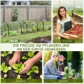 Outsunny Gewächshaus mit Tür, Foliengewächshaus aus Stahl, Treibhaus für Balkon, Garten, Tomatenhaus 350x100x80cm, Tomatengewächshaus für Tomaten, Gemüse, Blumen, Pflanzen, Transparent+Grün - Thumbnail 7