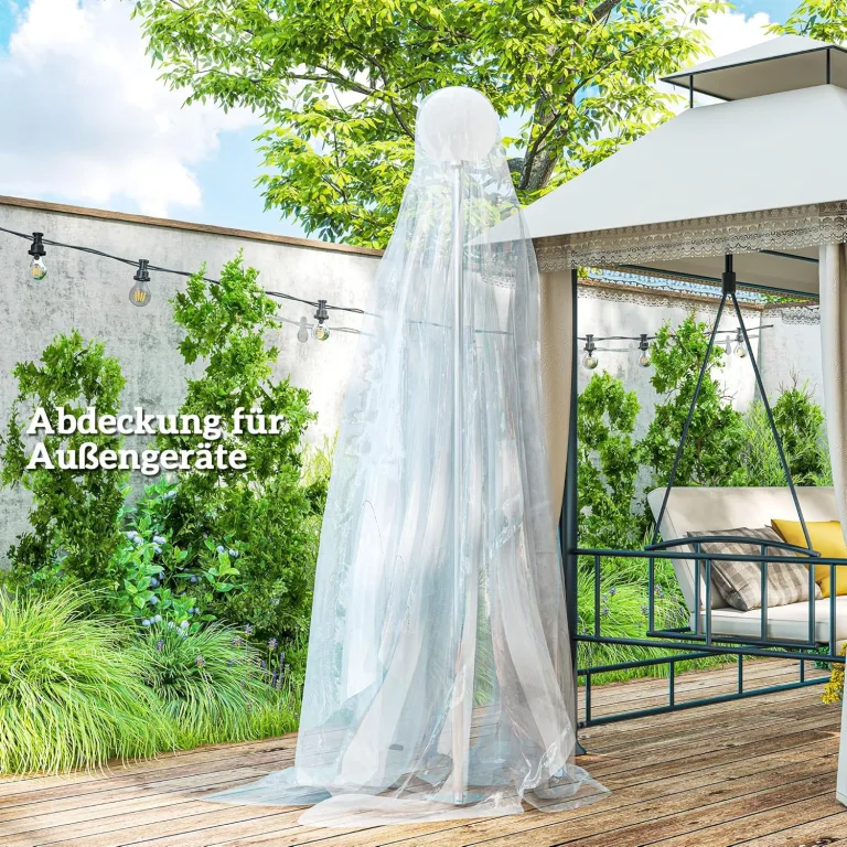 Outsunny Gewächshausfolie 6x10 m wasserdicht Gartenfolie mit UV Schutz, Extra Dick Reißfest Folie aus Kunststoff, Abdeckplane für Treibhaus Folientunnel, Tunnelfolie für Außenbereich Transparent – Bild 6