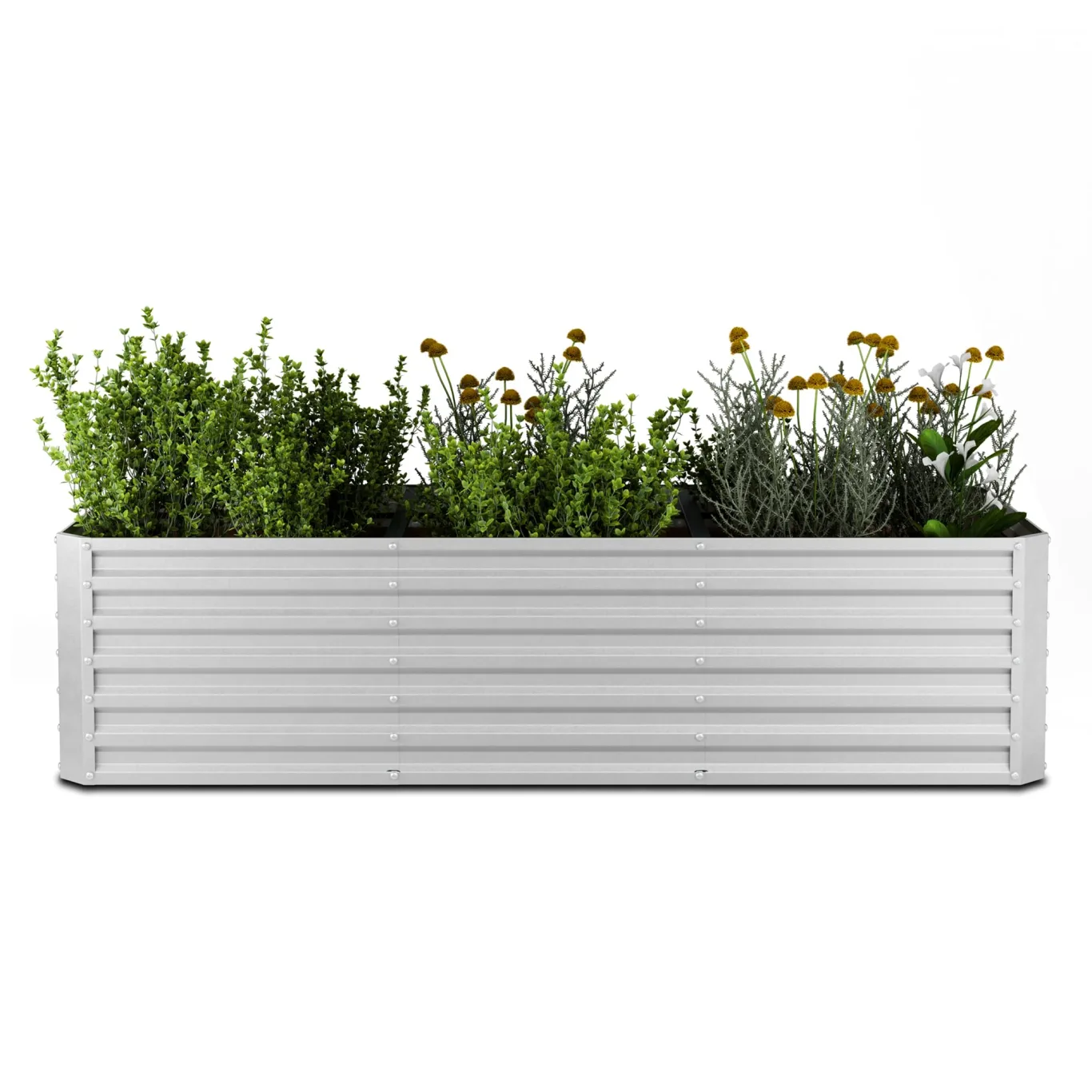 Blumfeldt High Grow Straight Hochbeet, Ergonomisches 1.440L Hochbeet Aus Wetterfestem Galvalume-Stahl Für Blumen, Kräuter & Gemüse – Rostbeständiges Design Mit Offener Bodenstruktur & Einfachem Aufbau - Bild 1