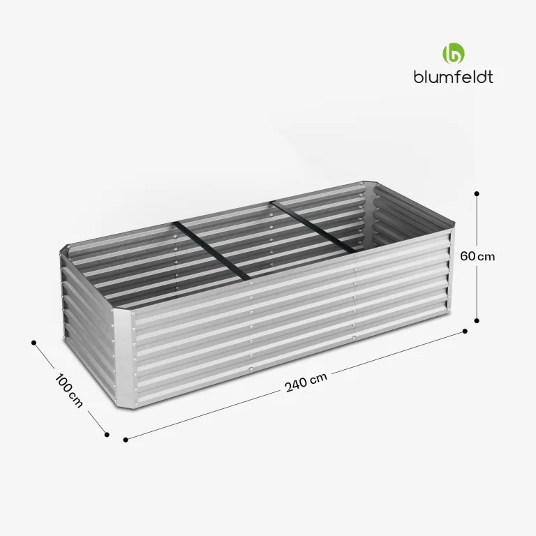 Blumfeldt High Grow Straight Hochbeet, Ergonomisches 1.440L Hochbeet Aus Wetterfestem Galvalume-Stahl Für Blumen, Kräuter & Gemüse – Rostbeständiges Design Mit Offener Bodenstruktur & Einfachem Aufbau – Bild 7