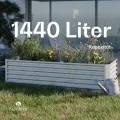 Blumfeldt High Grow Straight Hochbeet, Ergonomisches 1.440L Hochbeet Aus Wetterfestem Galvalume-Stahl Für Blumen, Kräuter & Gemüse – Rostbeständiges Design Mit Offener Bodenstruktur & Einfachem Aufbau - Thumbnail 5