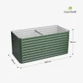 Blumfeldt High Grow Straight Hochbeet, Ergonomisches 1.800 L Rechteckiges Hochbeet Aus Wetterfestem Galvalume-Stahl Für Blumen, Kräuter & Gemüse – Rostbeständig, Offene Bodenstruktur, Einfacher Aufbau - Thumbnail 7