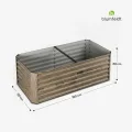 Blumfeldt High Grow Straight Hochbeet, Ergonomisches 972L Hochbeet Metall Holzoptik, Wetterfester Verzinkter Stahl Für Blumen, Kräuter & Gemüse – Rostbeständig, Offene Bodenstruktur & Einfache Montage - Thumbnail 7