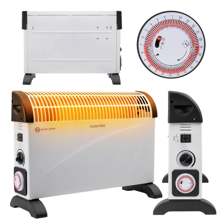 Heidenfeld elektrische Konvektorheizung HL200 | ???? ???????????????????? ???????????????????????????????? - 2000 Watt - Konvektor - Thermostat - Frostwächter - Elektroheizung - Heizung - Heizlüfter - Bis 25 m² (Mit Turbo) – Bild 10
