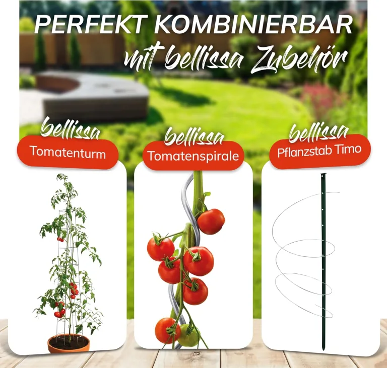 bellissa – Tomatendach höhenverstellbar von 125-185 cm mit regendichtem Aluminiumgewebe - Plastikfreies Pflanzenschutzdach für Tomaten, Gurken, Bohnen – Überdachung gegen Starkregen & Braunfäule – Bild 5
