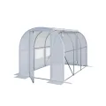 TOOLPORT Foliengewächshaus Gewächshaus 2x3m Premium mit schwenkbarer Türkonstruktion PE-Plane 180 g/m² weiß transparent - Thumbnail 1