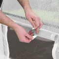 TOOLPORT Foliengewächshaus Gewächshaus 4x6m Premium mit schwenkbarer Türkonstruktion PE-Plane 180 g/m² weiß transparent - Thumbnail 8