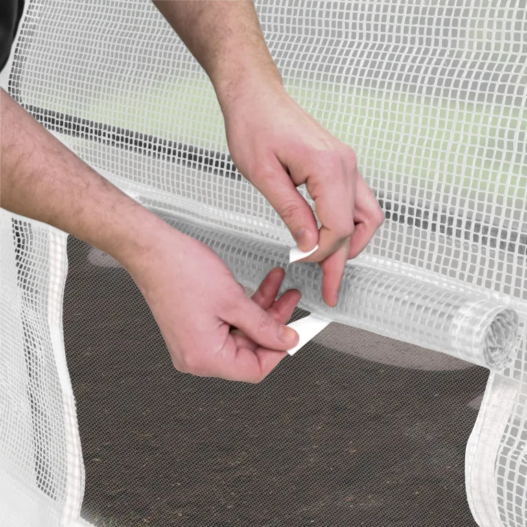 TOOLPORT Foliengewächshaus Gewächshaus 3x4m Premium mit schwenkbarer Türkonstruktion PE-Plane 180 g/m² weiß transparent – Bild 8
