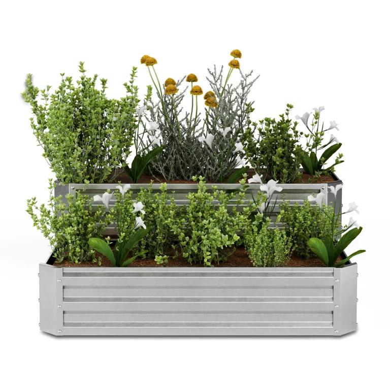 blumfeldt Hochbeet 160x160, L-förmiges Gartenhochbeet 742 L Aus Wetterfestem Galvanostahl, Ergonomisch & Rostbeständig Mit Offenem Boden Für Optimale Drainage & Einfacher Montage – Bild 8