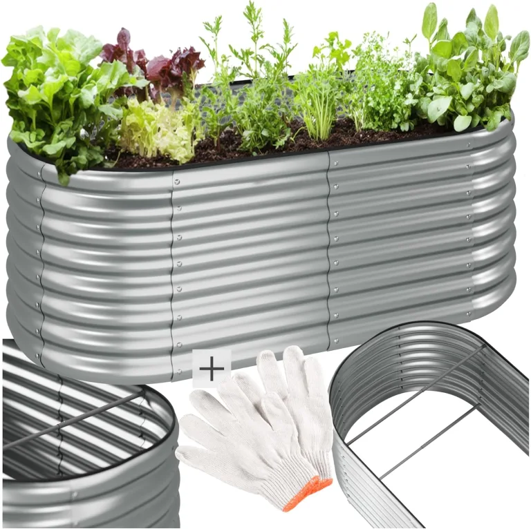 tectake® Hochbeet Metall, Hochbeete-Kit für Beet, Hochbeet Garten, wetterfest, Pflanzkasten, Kräuterbeet, Frühbeet, Gemüsebeet, Pflanzenbeet, zur Anzucht, als Blumenkasten - 603l, 160 x 80 x 60 cm – Bild 1