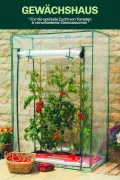 Foliengewächshaus 50x100x150 cm – Winterfestes Gewächshaus für Tomaten und anderes Gemüse – Stabiler Schutz aus PVC für Gartenpflanzen, Minigewächshaus für den Winter- und Jahreszeitenanbau - Thumbnail 6