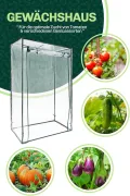 Foliengewächshaus 50x100x150 cm – Winterfestes Gewächshaus für Tomaten und anderes Gemüse – Stabiler Schutz aus PVC für Gartenpflanzen, Minigewächshaus für den Winter- und Jahreszeitenanbau - Thumbnail 4