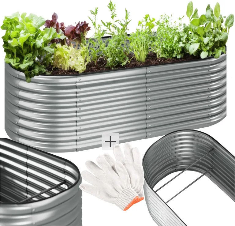 tectake® Hochbeet Metall, Hochbeete-Kit für Beet, Hochbeet Garten, wetterfest, Pflanzkasten, Kräuterbeet, Frühbeet, Gemüsebeet, Pflanzenbeet, zur Anzucht, als Blumenkasten - 942l, 200 x 100 x 60 cm – Bild 1