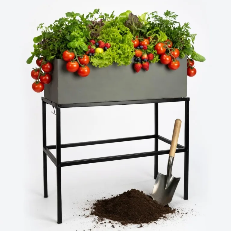 Pflanzwerk Pflanzkübel Hochbeet Gestell Elevate 60x28cm für Garten Terrasse und Balkon Blumenkübel - Pulverbeschichteter Edelstahl - Rostfrei - Premiumqualität - Frostsicher - 2 Jahre Garantie – Bild 10