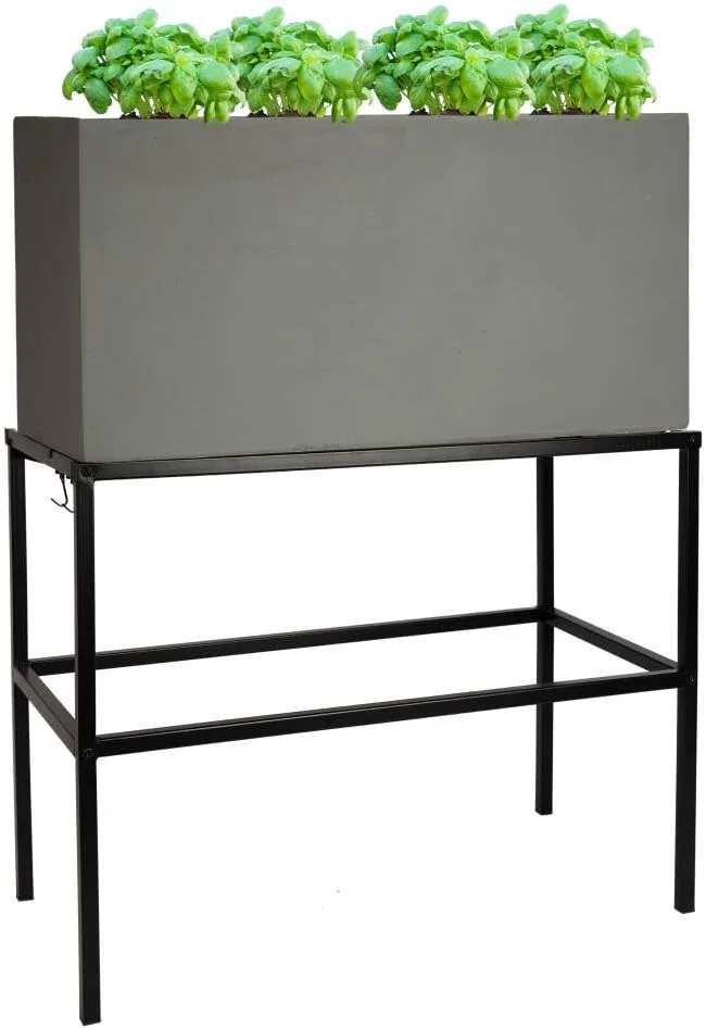 Pflanzwerk Pflanzkübel Hochbeet Gestell Elevate 60x80cm für Garten Terrasse und Balkon Blumenkübel - Pulverbeschichteter Edelstahl - Rostfrei - Premiumqualität - Frostsicher - 2 Jahre Garantie