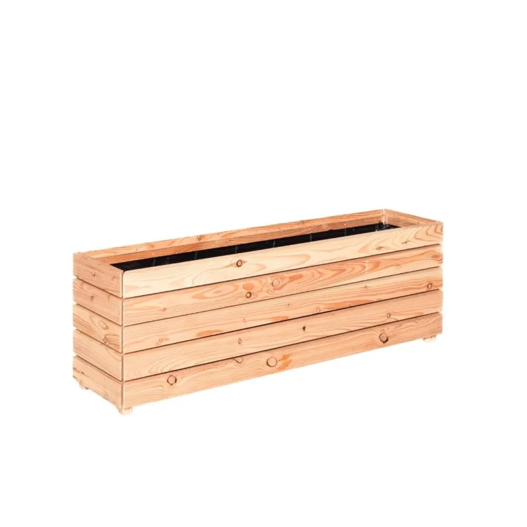 Mega Holz Pflanzkübel MODULO 90x30x39 cm (BxTxH) - wetterfester Blumenkasten aus heimischen Lärchenholz - Blumenkübel aus witterungsbeständiger Lärche für Garten, Terrasse und Balkon, Modular, Holz – Bild 10