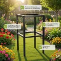 Pflanzwerk Pflanzkübel Hochbeet Gestell Elevate 60x44cm für Garten Terrasse und Balkon Blumenkübel - Pulverbeschichteter Edelstahl - Rostfrei - Premiumqualität - Frostsicher - 2 Jahre Garantie - Thumbnail 2