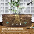Outsunny Hochbeet aus Stahl, Pflanzbeet Frühbeet Gartenbeet stapelbar Blumenkasten steckbar Pflanzkasten 120x120x43cm Gemüsebeet für Garten Balkon Terrasse, Pflanzkübel für Blumen, Pflanzen - Thumbnail 7