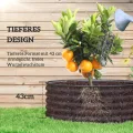 Outsunny Hochbeet aus Stahl, Pflanzbeet Frühbeet Gartenbeet stapelbar Blumenkasten steckbar Pflanzkasten 120x120x43cm Gemüsebeet für Garten Balkon Terrasse, Pflanzkübel für Blumen, Pflanzen - Thumbnail 4