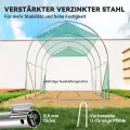 Outsunny Gewächshaus 3 x 2 x 2 m Foliengewächshaus mit 6 Fenster, Rolltüren, Aufrollbar Seitenwänden, UV-beständiger Folientunnel, Winterfest Tomatenhaus mit Erdanker, Grün - Thumbnail 6