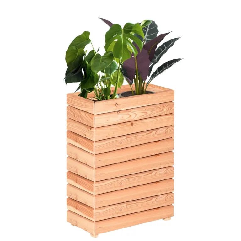 Mega Holz Hochbeet MODULO 60x30x75 cm (BxTxH) - Wetterfester Pflanzkübel aus Holz für Innen- und Außenbereich - Blumenkübel aus witterungsbeständiger Lärche für Garten, Terrasse und Balkon, Modular – Bild 1
